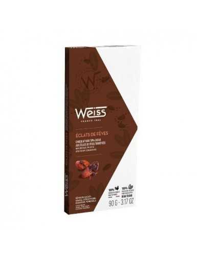 Tablette-chocolat noir 70%-aux éclats de fèves-Weiss